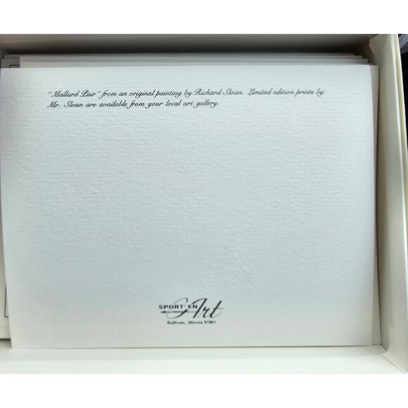 Sport'en Art Richard Sloan Mallard Pair Notecard Blank Vintage Stationery 8 Pcs - Picture 5 of 5